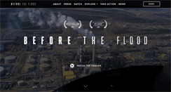 Desktop Screenshot of beforetheflood.com